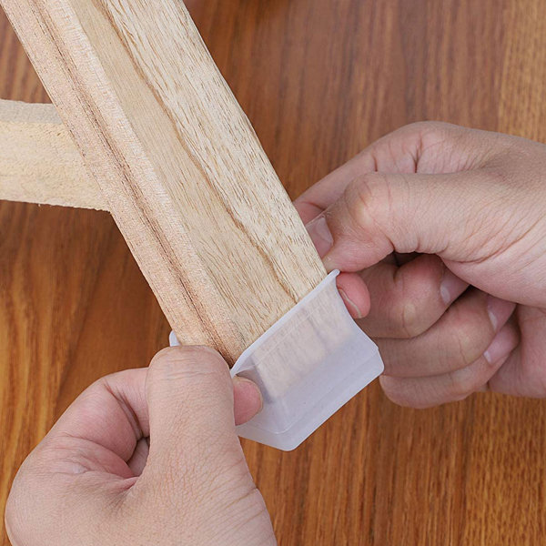 8 Pack Silicone Chair Leg Floor Protectors With Felt Prevent Scratches